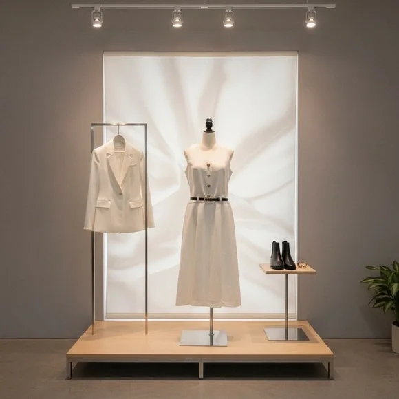 Elegant White Sleeveless Dress with Belt - Picture 6 of 6